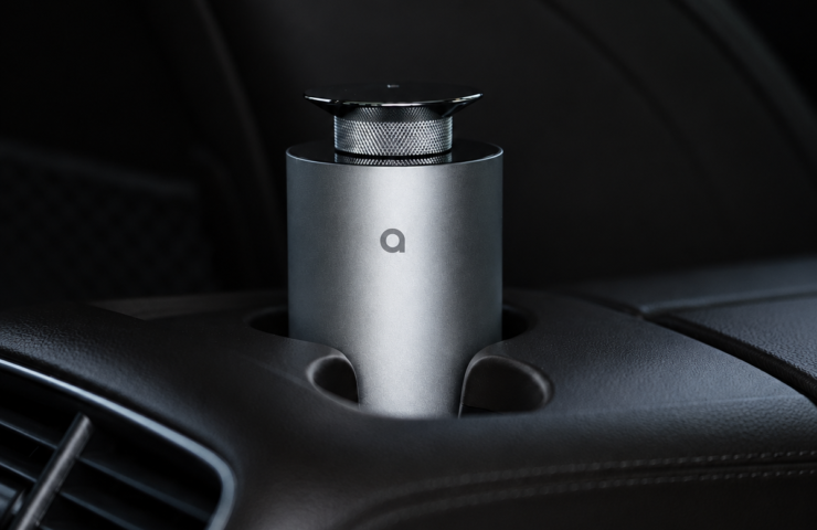 AIREO CarPro I waterless car scent diffuser in premium aluminium – detail view