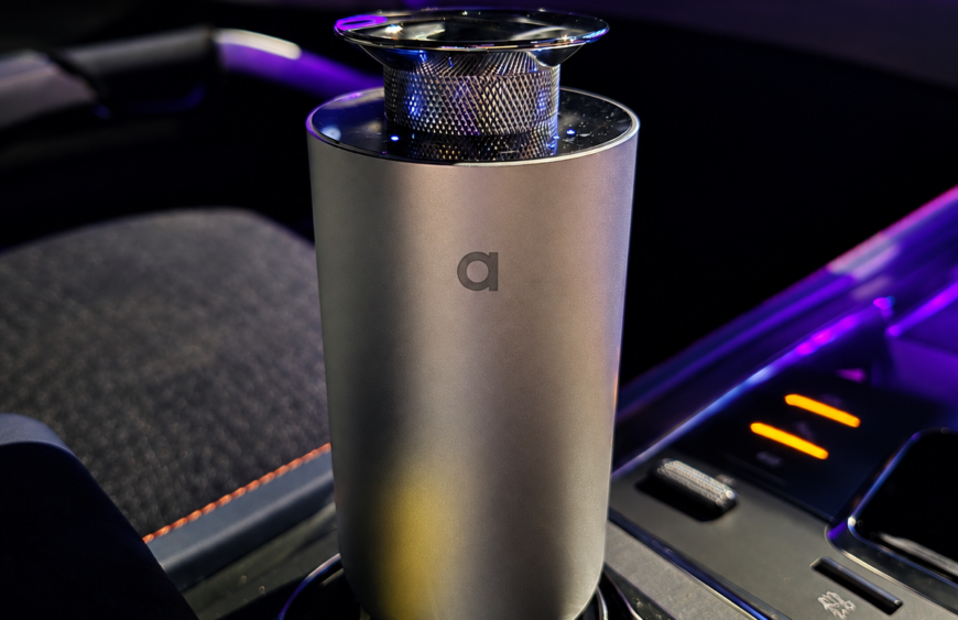 AIREO CarPro I waterless car scent diffuser in premium aluminium – detail view
