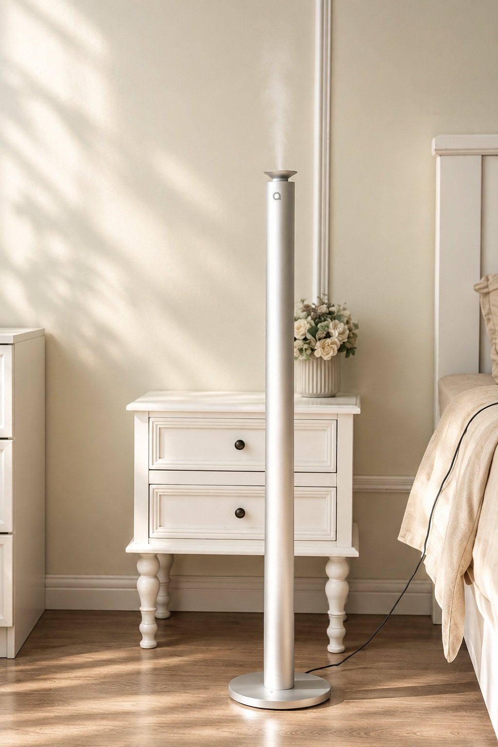 AURO A900 large-room waterless diffuser on a console in an open-plan space